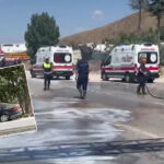 Ankara samsun yolunda kaza otomobil direge ok gibi saplandi ZXYSYnHb