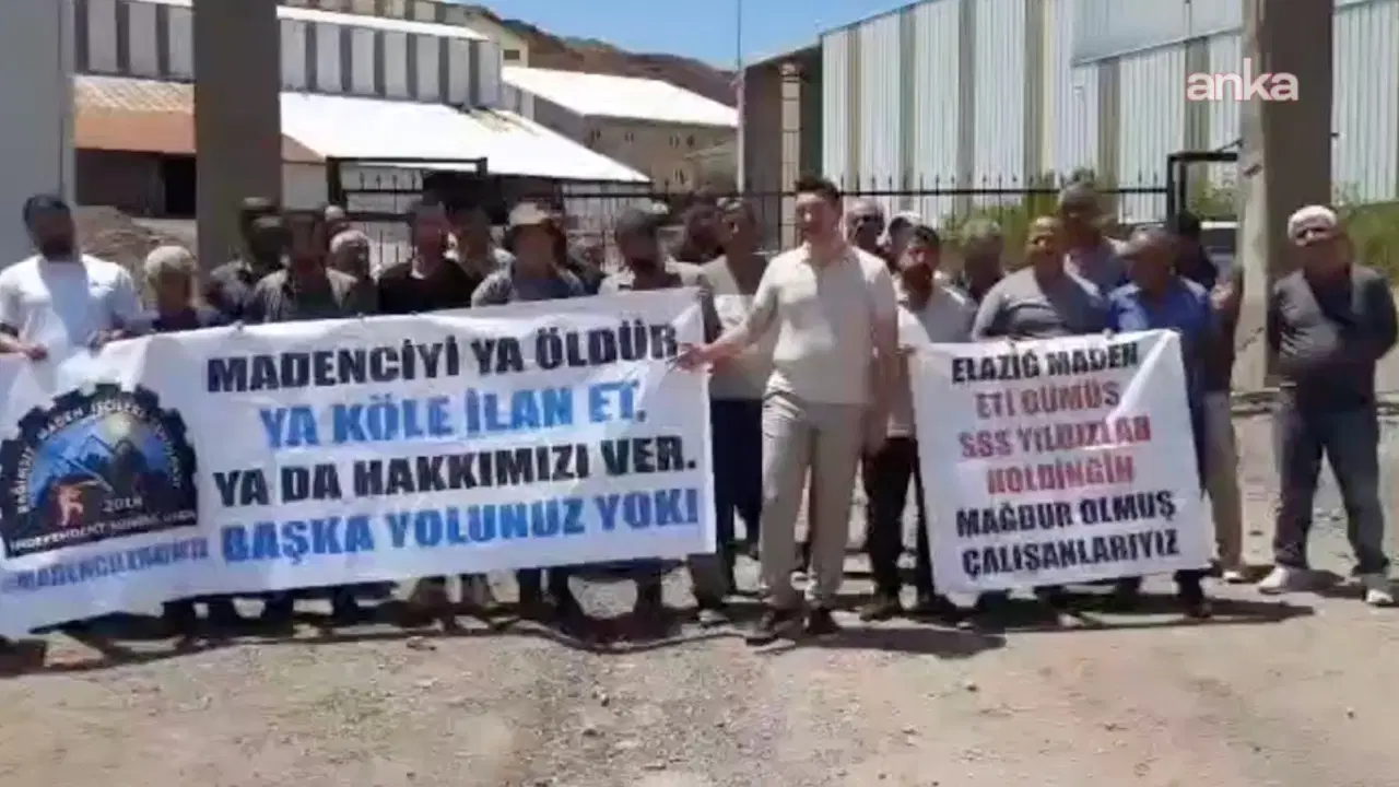 Elazığ Maden’deki işçilerin eylemi 2. gününde: Hakkımızı alamazsak 24 Temmuz’da Ankara’ya yürüyeceğiz